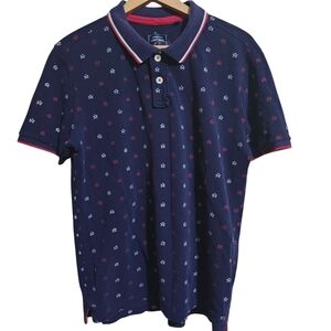 University Of Oxford‎ Polo Shirt Navy Blue Red Mens Large